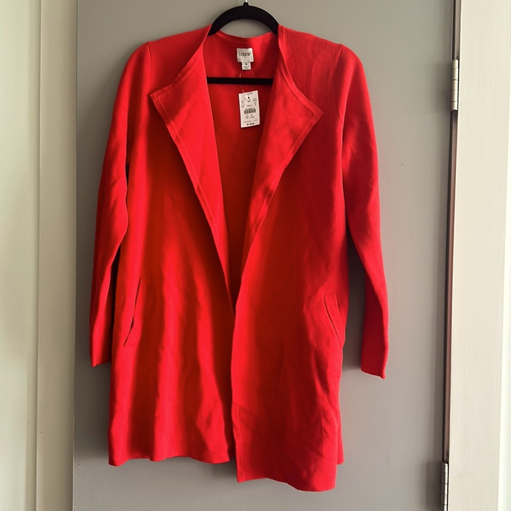 JCrew Red Cardigan, sz M, NWT